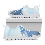 Alps Mountain Print White Sneakers