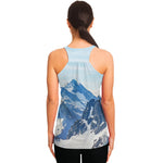 Alps Mountain Print Women's Racerback Tank Top