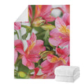 Alstroemeria Flower Print Blanket
