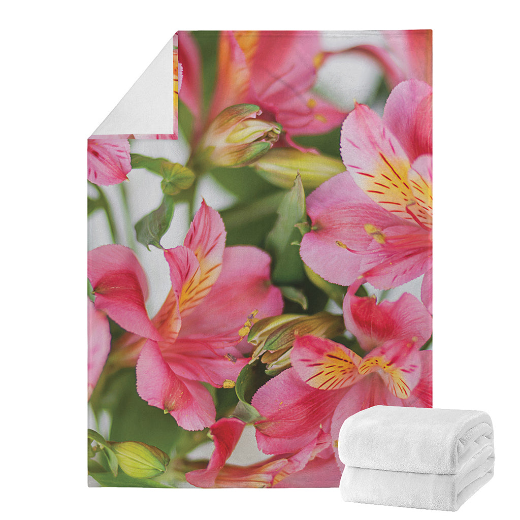 Alstroemeria Flower Print Blanket