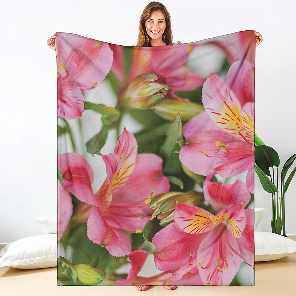 Alstroemeria Flower Print Blanket