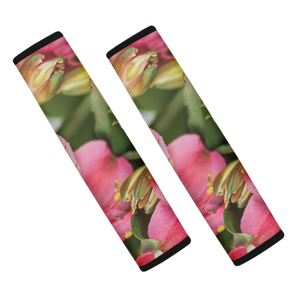 Alstroemeria Flower Print Car Seat Belt Covers