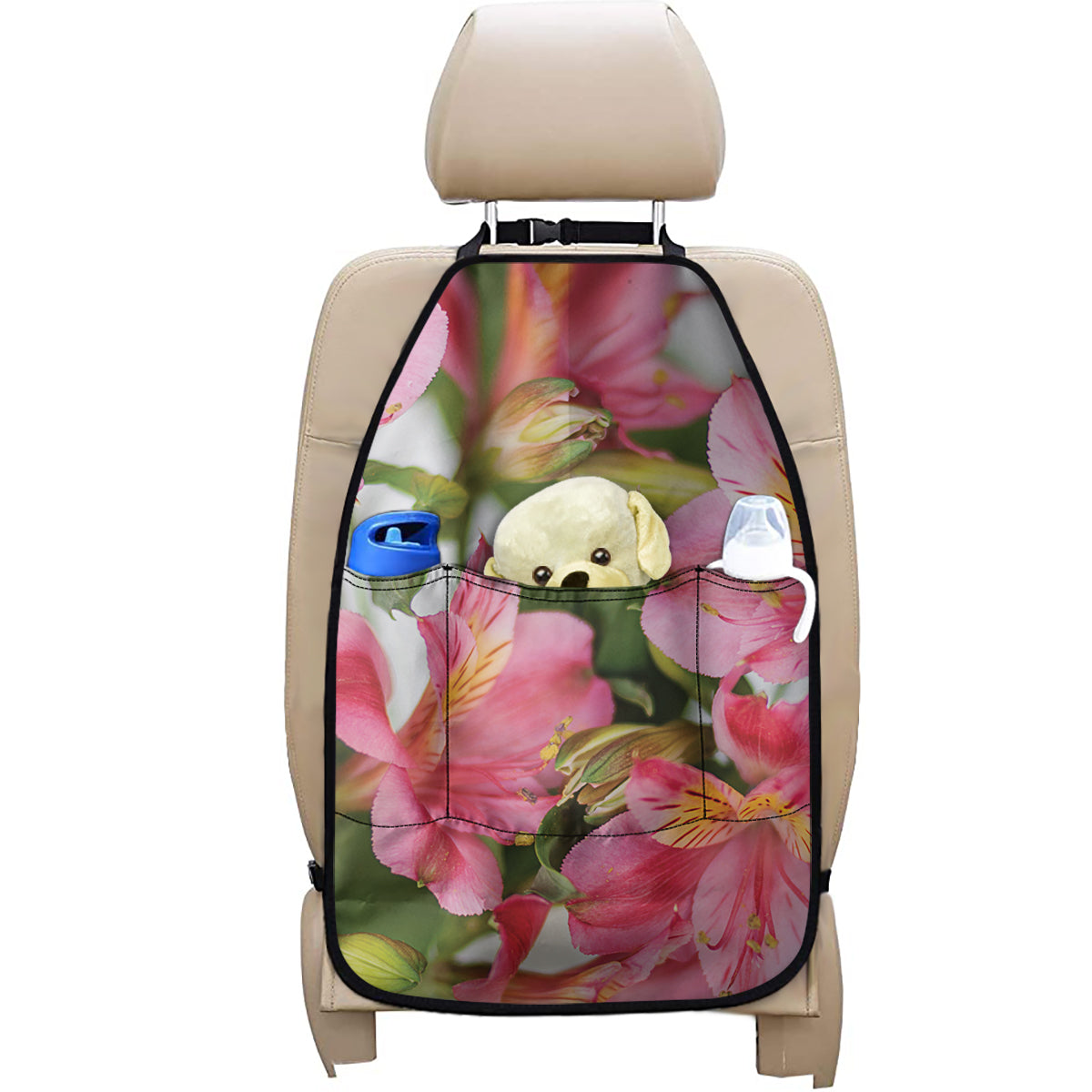 Alstroemeria Flower Print Car Seat Organizers