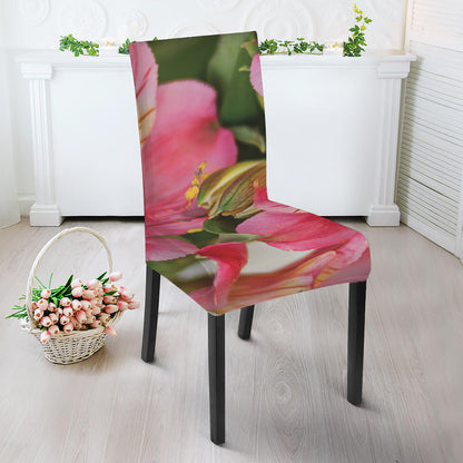 Alstroemeria Flower Print Dining Chair Slipcover