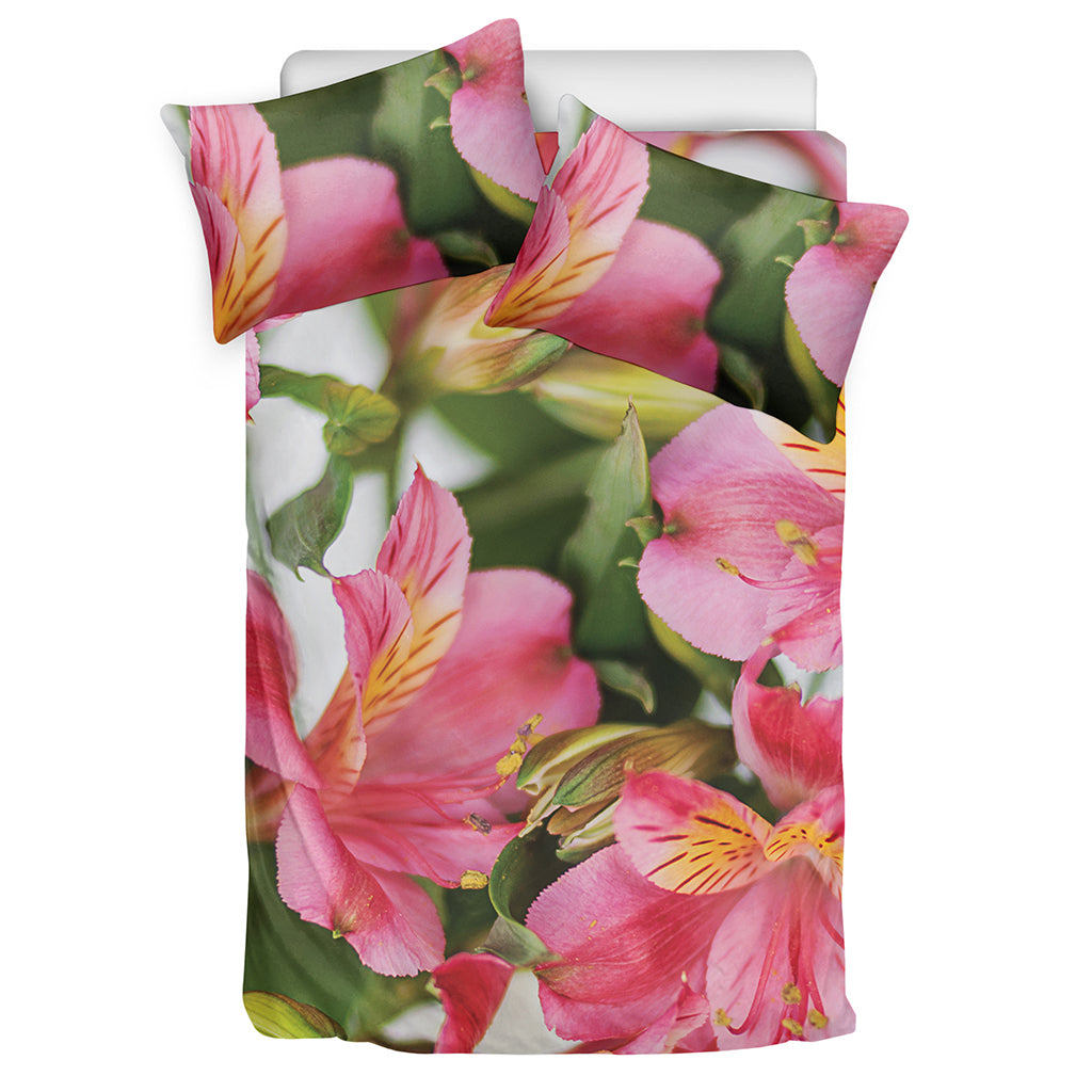 Alstroemeria Flower Print Duvet Cover Bedding Set