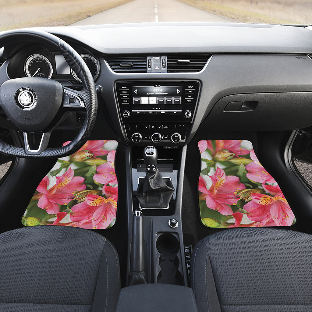 Alstroemeria Flower Print Front and Back Car Floor Mats