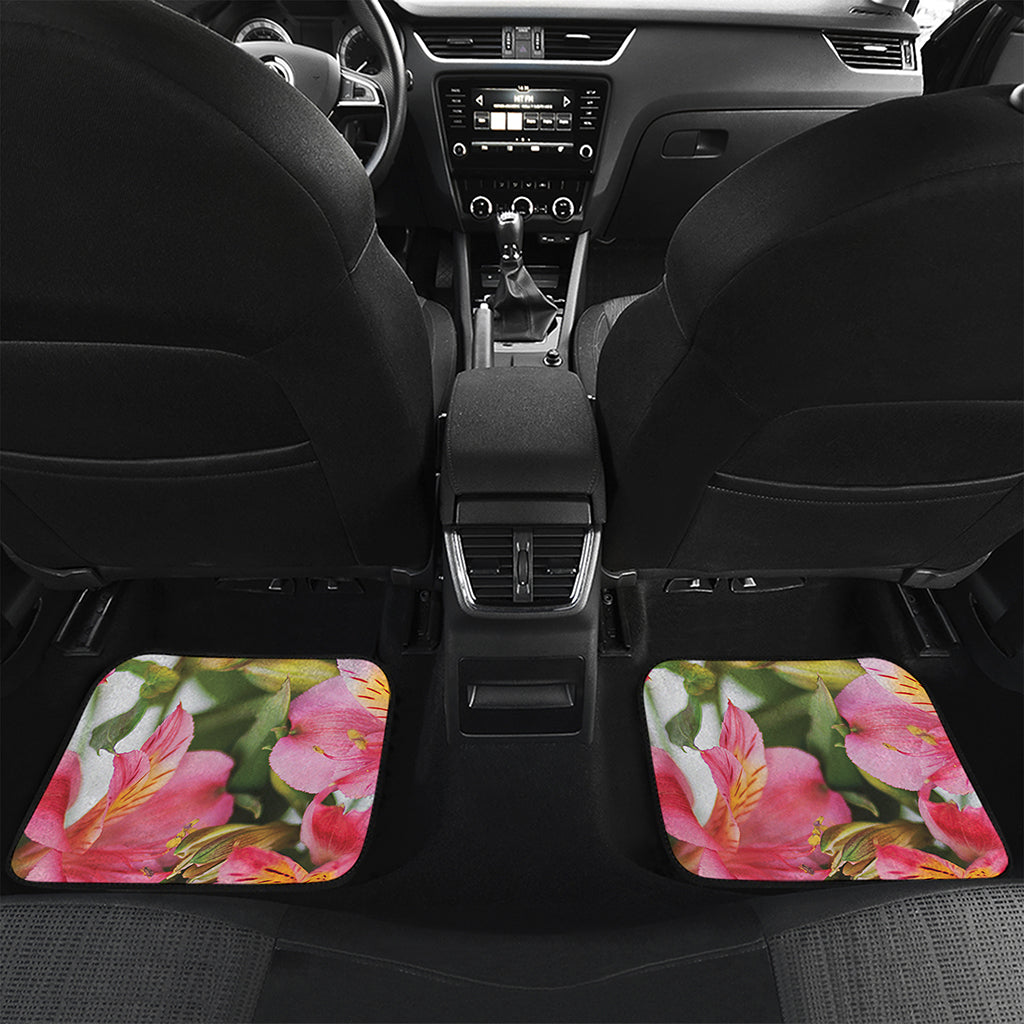 Alstroemeria Flower Print Front and Back Car Floor Mats