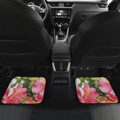 Alstroemeria Flower Print Front and Back Car Floor Mats