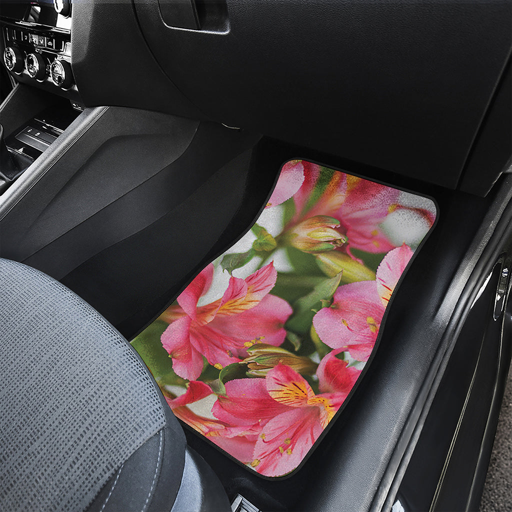 Alstroemeria Flower Print Front and Back Car Floor Mats