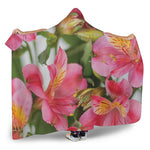 Alstroemeria Flower Print Hooded Blanket