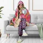 Alstroemeria Flower Print Hooded Blanket