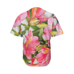 Alstroemeria Flower Print Men's Baseball Jersey