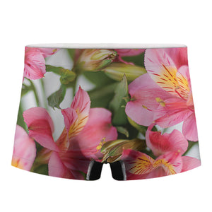 Alstroemeria Flower Print Men's Boxer Briefs