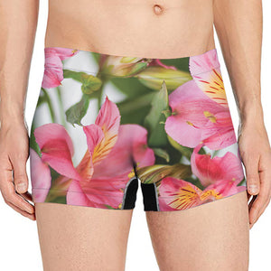 Alstroemeria Flower Print Men's Boxer Briefs