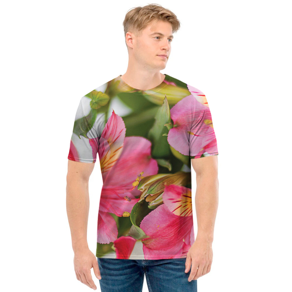 Alstroemeria Flower Print Men's T-Shirt