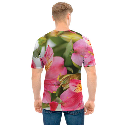 Alstroemeria Flower Print Men's T-Shirt