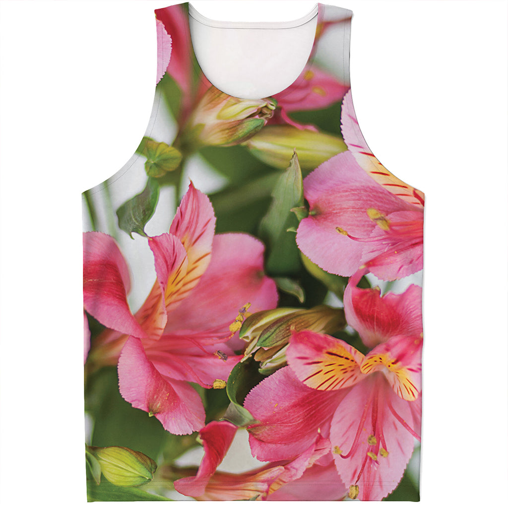 Alstroemeria Flower Print Men's Tank Top