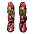 Alstroemeria Flower Print Muay Thai Shin Guards