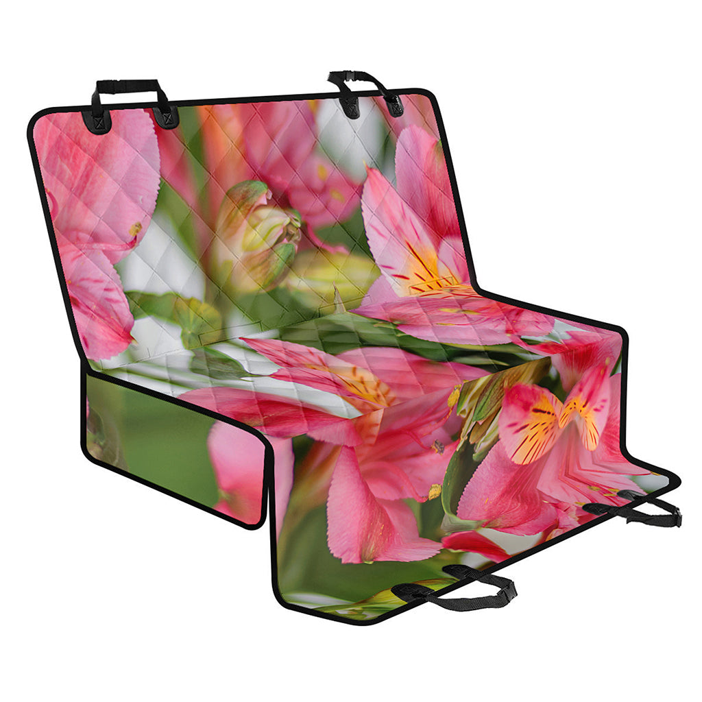 Alstroemeria Flower Print Pet Car Back Seat Cover