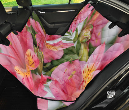 Alstroemeria Flower Print Pet Car Back Seat Cover