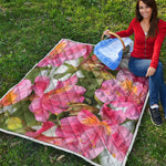 Alstroemeria Flower Print Quilt