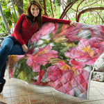 Alstroemeria Flower Print Quilt