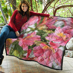 Alstroemeria Flower Print Quilt