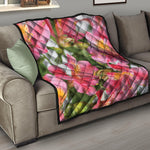 Alstroemeria Flower Print Quilt