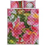 Alstroemeria Flower Print Quilt Bed Set