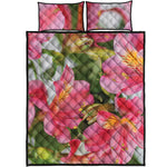 Alstroemeria Flower Print Quilt Bed Set