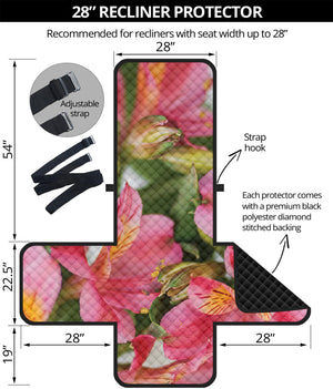 Alstroemeria Flower Print Recliner Protector