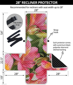 Alstroemeria Flower Print Recliner Protector