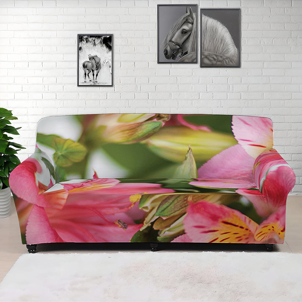 Alstroemeria Flower Print Sofa Cover