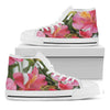 Alstroemeria Flower Print White High Top Shoes