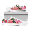 Alstroemeria Flower Print White Low Top Shoes