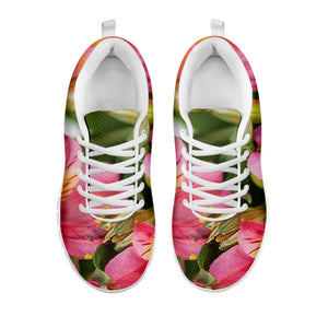 Alstroemeria Flower Print White Sneakers