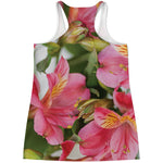 Alstroemeria Flower Print Women's Racerback Tank Top