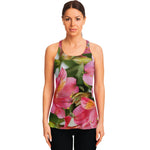 Alstroemeria Flower Print Women's Racerback Tank Top