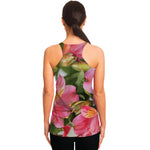 Alstroemeria Flower Print Women's Racerback Tank Top