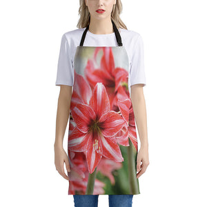 Amaryllis Flower Print Apron