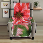 Amaryllis Flower Print Armchair Protector