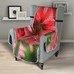 Amaryllis Flower Print Armchair Protector