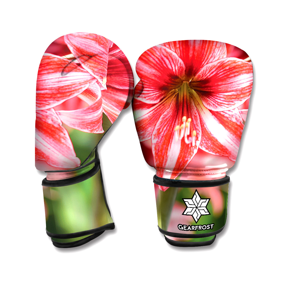 Amaryllis Flower Print Boxing Gloves