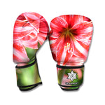 Amaryllis Flower Print Boxing Gloves