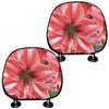 Amaryllis Flower Print Car Headrest Covers