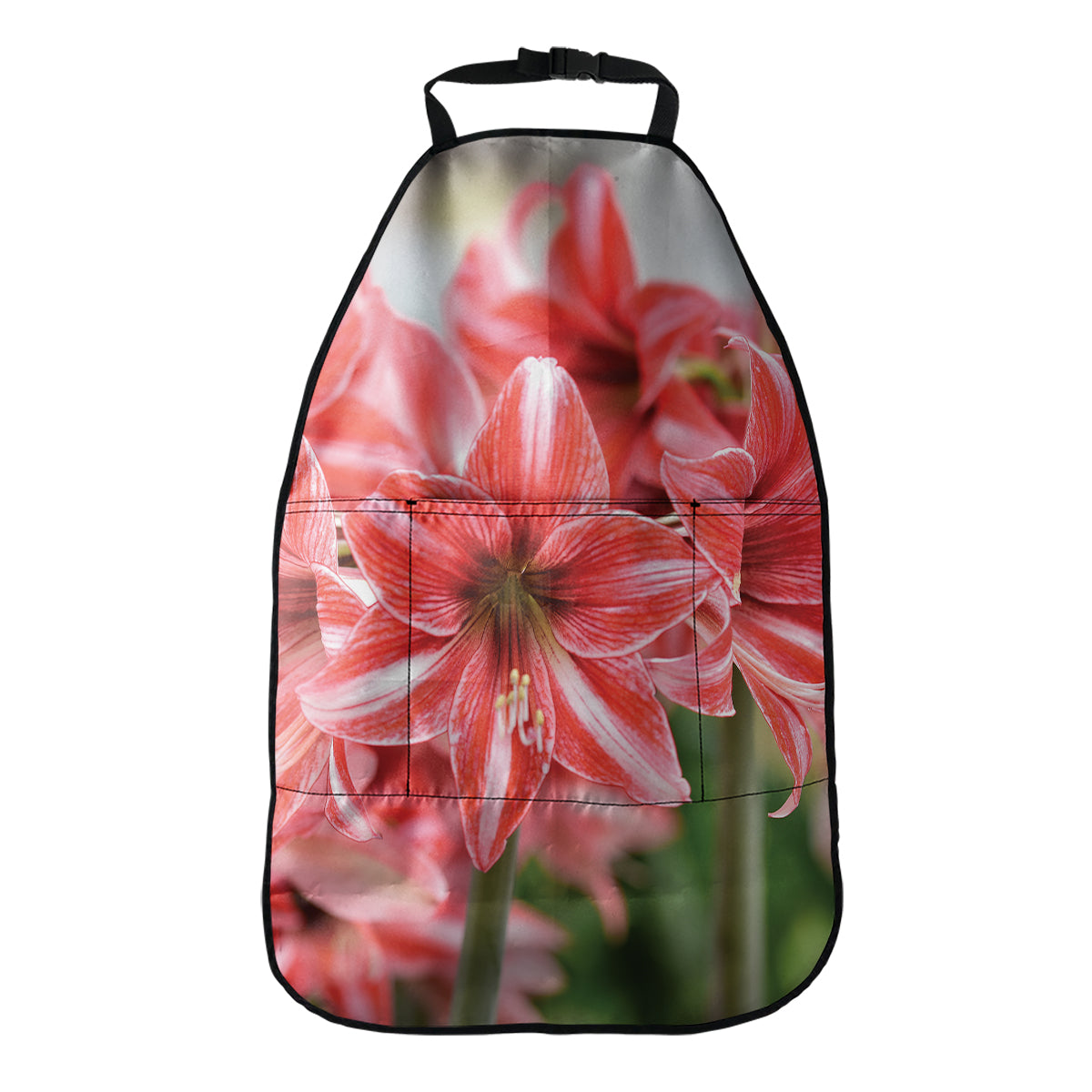 Amaryllis Flower Print Car Seat Organizers