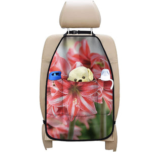 Amaryllis Flower Print Car Seat Organizers