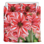 Amaryllis Flower Print Duvet Cover Bedding Set