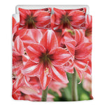 Amaryllis Flower Print Duvet Cover Bedding Set