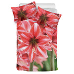 Amaryllis Flower Print Duvet Cover Bedding Set